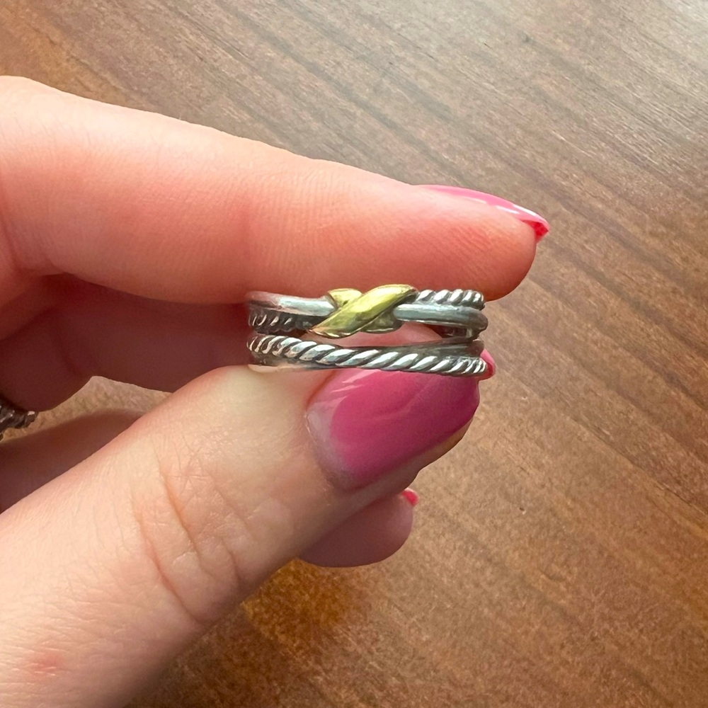 David Yurman X crossover band ring size 5